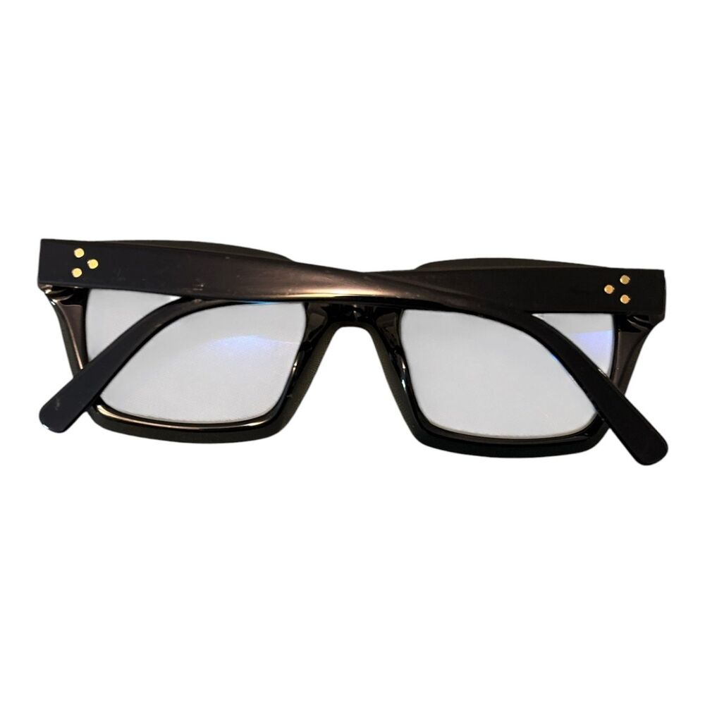 Black Oversized Fashion Glasses Blue Light Style Clear Lens Eyewear